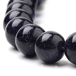 Synthetic Blue Goldstone Beads Strands&nbsp;X-G-S259-41-10mm