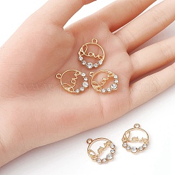 Alloy Crystal Rhinestone Pendants&nbsp;FIND-YW0001-99