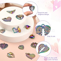 20Pcs 10 Styles Plated Alloy Pendants&nbsp;PALLOY-CJ0002-17