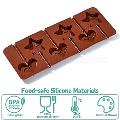 2Pcs Heart & Star DIY Food Grade Silicone Molds&nbsp;SIL-CJ0002-17