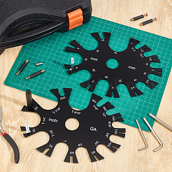 2Pcs Acrylic Perforated Measuring Wheel&nbsp;DIY-WH0750-094