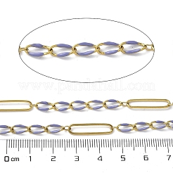 304 Stainless Steel Enamel Figaro Chains&nbsp;CHS-U003-02G-15