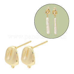 Brass Stud Earring Findings&nbsp;LS-KK-Z099-03G