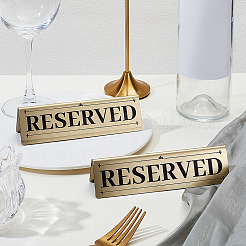6Pcs 201 Stainless Steel Reserved Display Signs&nbsp;AJEW-GA0008-88
