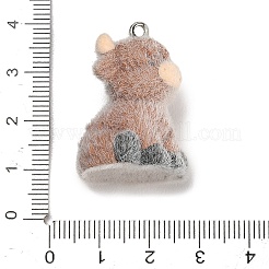 Flocking Opaque Resin Pendants&nbsp;FIND-E060-01A