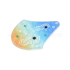 Marine Organism Series Fan Shape Acrylic Pendants&nbsp;OACR-Q101-03E