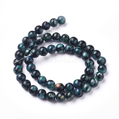 Assembled Synthetic Bronzite and Kyanite/Cyanite/Disthene Beads Strands&nbsp;G-D0006-C15-8mm