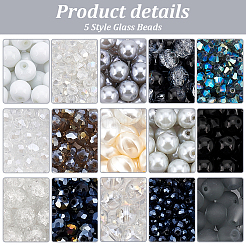 995Pcs 15 Style Glass Beads&nbsp;GLAA-PH0003-17