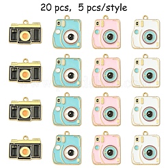 20Pcs 4 Styles Alloy Enamel Pendants&nbsp;ENAM-YW0004-17