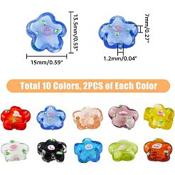 20Pcs 10 Colors Glass Bead&nbsp;FIND-HY0001-03