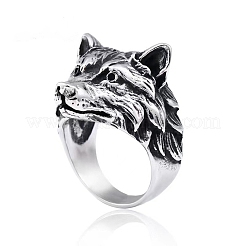 Wolf Zinc Alloy Finger Rings for Men&nbsp;PW-WG8046D-01