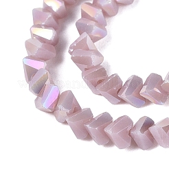 Electroplate Opaque Glass Beads Strands&nbsp;EGLA-Q139-01A-C06