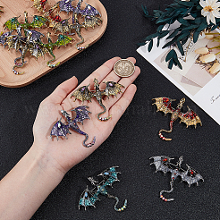 18Pcs 6 Colors Pterosaur Enamel Pins&nbsp;JEWB-ME0001-41