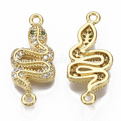 Brass Micro Pave Cubic Zirconia Links connectors&nbsp;ZIRC-T014-006-NF