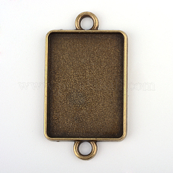 Vintage Tibetan Style Alloy Connector Cabochon Bezel Settings&nbsp;TIBE-M016-08AB-NF