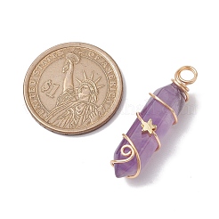 Natural Mixed Stone Double Terminal Pointed Pendants&nbsp;PALLOY-JF02672