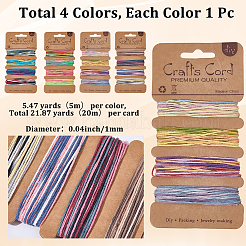 4Pcs 4 Colors Segment Dyed Jute Cord&nbsp;OCOR-SC0001-14