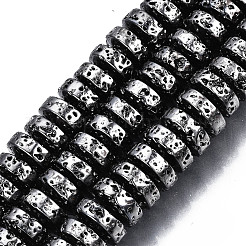 Electroplated Natural Lava Rock Beads Strands&nbsp;G-T114-67