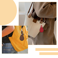 8Pcs 4 Colors PU Leather Pendant Keychain&nbsp;FIND-FH0007-87