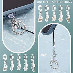 Alloy with Crystal Rhinestone Pendant Mobile Straps&nbsp;HJEW-OC00035