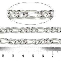 304 Stainless Steel Figaro Chains&nbsp;CHS-B012-03A-P