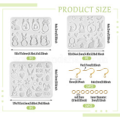 3Pcs 3 Styles DIY Silicone Pendant Molds&nbsp;DIY-TA0015-63