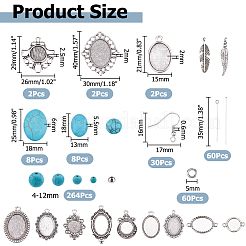 DIY Synthetic Turquoise Earring Making Kits&nbsp;DIY-HS0001-77