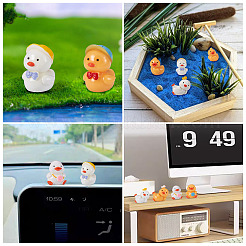 9Pcs 9 Styles Cartoon Cute Resin 3D Duck Figurines&nbsp;DJEW-TA0001-39