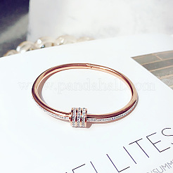 304 Stainless Steel Crystal Rhinestone Bangles for Women&nbsp;FS-WG476C1-01