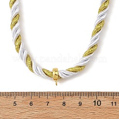 2Pcs 2 Colors Twisted Polyester Cord Necklace Making&nbsp;NJEW-JN06544