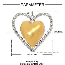 304 Stainless Steel Pendants&nbsp;SA-OY003-54GP