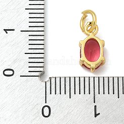 Brass Micro Pave Cubic Zirconia Pendants&nbsp;KK-U050-06G-01