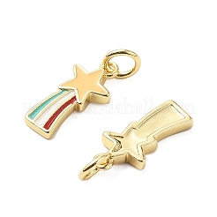 Brass Enamel Charms&nbsp;KK-L237-028G-05