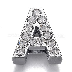 Alloy Slide Charms&nbsp;RB-F034-01-P-RS
