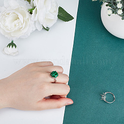 2Pcs Adjustable Brass Finger Rings Components&nbsp;FIND-GO0002-77A