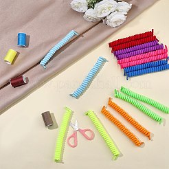 8 Pairs 8 Colors Polyester Curly No Tie Spring Shoelaces&nbsp;AJEW-CP0010-32C