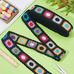 10 Yards Ethnic Style Polyester Ribbon&nbsp;OCOR-WH0101-210C