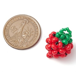 Seed Beads Beaded Charms&nbsp;PALLOY-MZ00331-02