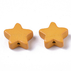 Painted Natural Wood Beads&nbsp;WOOD-R265-09