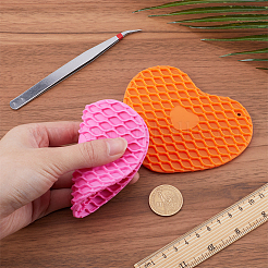 4Pcs 4 Colors Silicone Hot Resistant Cup Mats&nbsp;AJEW-GF0008-28A