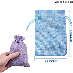 30Pack 6 Color Burlap Bags with Drawstring Gift Bags Jewelry Pouch for Wedding Party and DIY Craft&nbsp;ABAG-BC0001-01