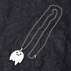 Non-Tarnish 201 Stainless Steel Pendant Necklaces for Man&nbsp;NJEW-Q336-02B-P