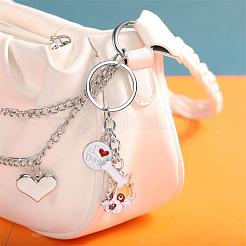 WEWAYSMILE 2 pcs Dog Keychain Car Keychain Pet Pendant Key-Ring Lovely Dog Key-ring Portable Metal Keychain Gift for Pet Lover Birthday Puppy Theme Party Supplies (Boxer Dog)&nbsp;JX795A