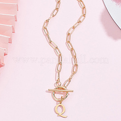 304 Stainless Steel Letter Pendant Necklaces&nbsp;NJEW-LP0001-52Q-G
