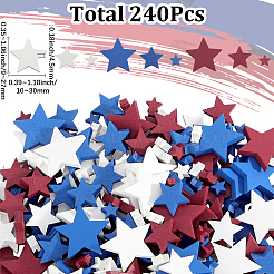 240Pcs Wooden Five-pointed Stars Display Decoration&nbsp;DIY-SP0004-01