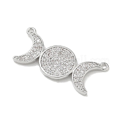 Brass Micro Pave Clear Cubic Zirconia Pendants&nbsp;KK-A300-10A-P