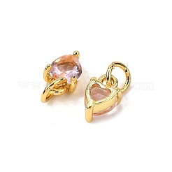 Brass Micro Pave Cubic Zirconia Charms&nbsp;KK-P192-08-G08