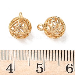 Brass Micro Pave Clear Cubic Zirconia Pendants&nbsp;KK-D261-01G-05