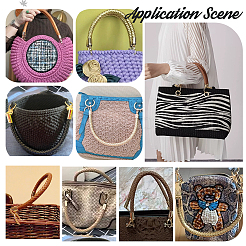 6Pcs 3 Colors PU Imitation Leather Braided Bag Handles&nbsp;PURS-PH0001-22