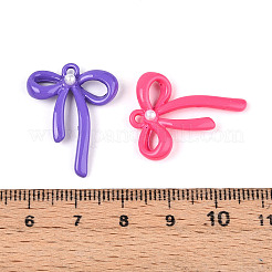 Rack Plating Spray Painted  Alloy and ABS Imitation Pearl Pendants&nbsp;X-PALLOY-T090-44